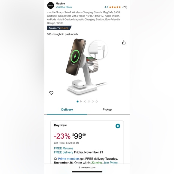 Mophie Snap +3-in-1 Wireless Charging Stand